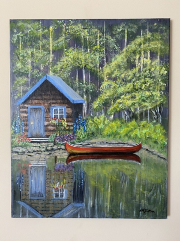Acrylic Painting (16x20 in; 40.6x50.8 cm)